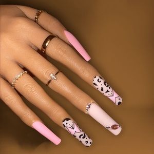 Butterfly & animal print press ons